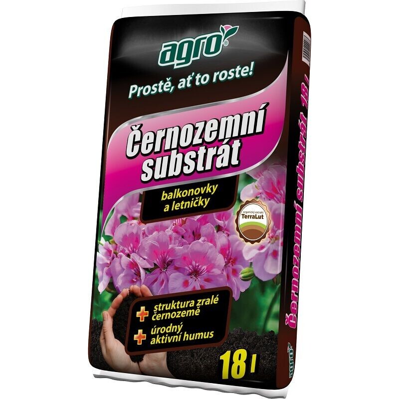 ČERNOZEMNÍ substrát pro balkonové rostiny - 18 l 
