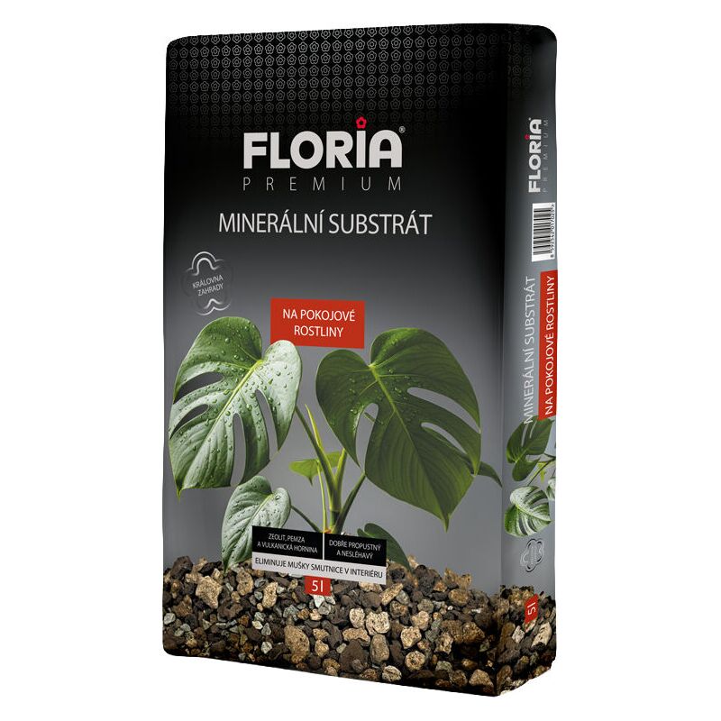 Substrát FLORIA MINERÁLNÍ na pokojové rostliny 5l