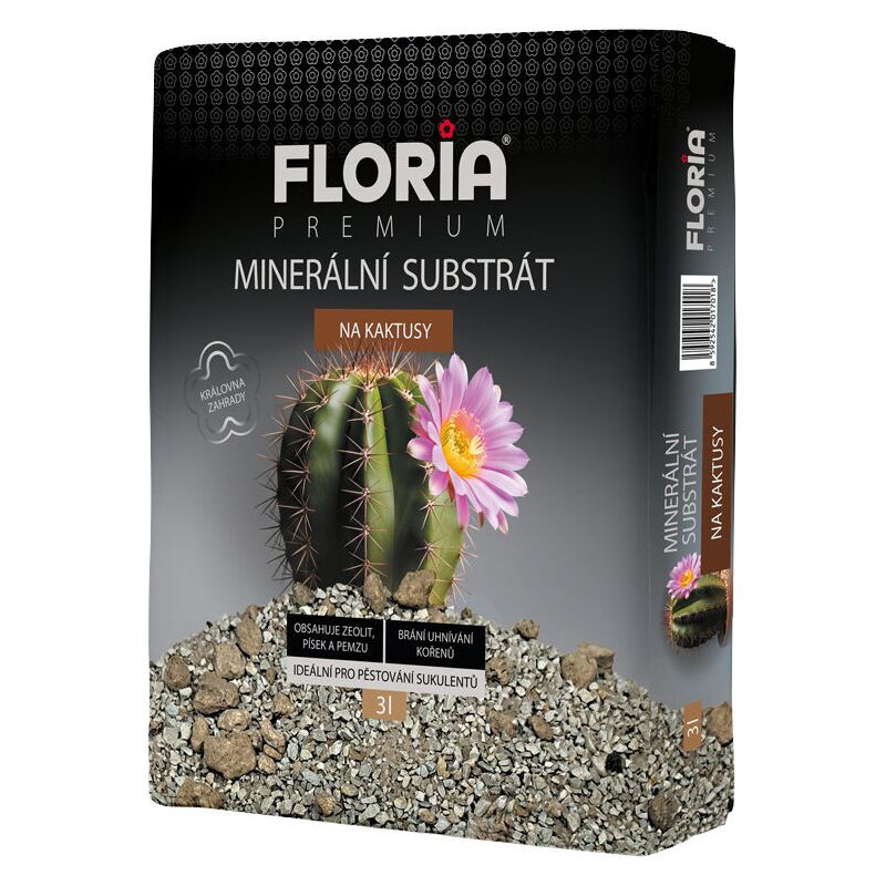 Substrát FLORIA MINERÁLNÍ na kaktusy 3l