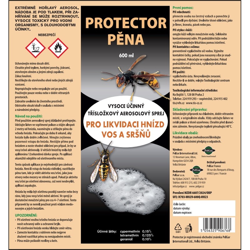 PROTECTOR pěna 600 ml