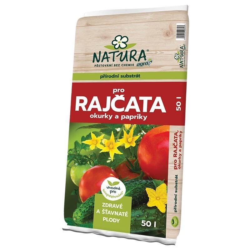 Substrát NATURA rajčata,okurky,papriky - 50 l